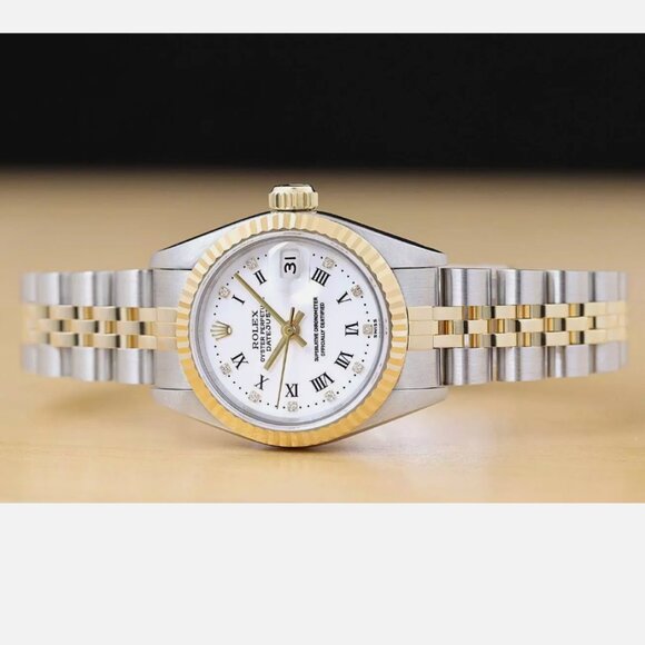 Rolex Ladies Factory Diamond Gold Two Tone 18k Gold Watch main image 9